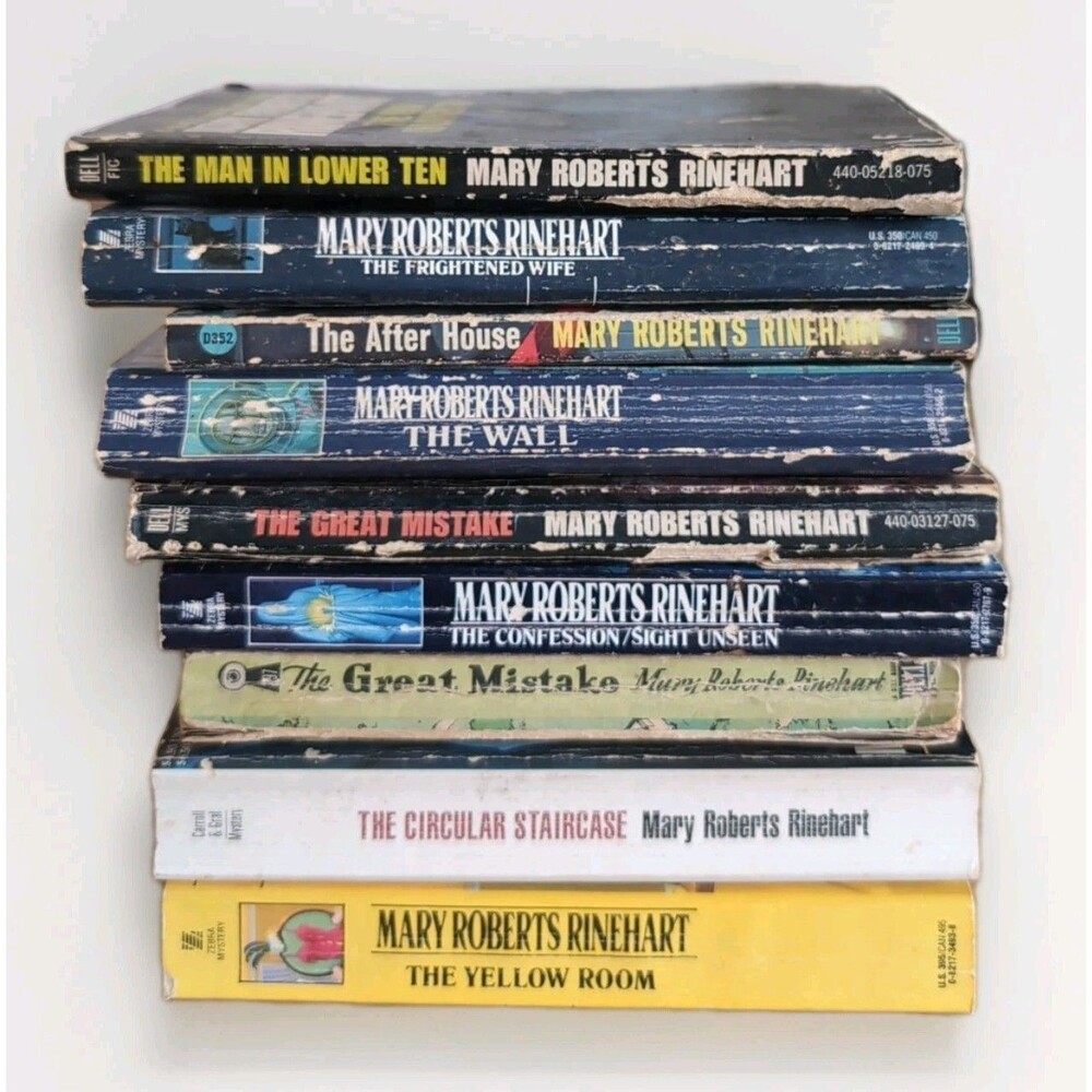 Mary Roberts Rinehart - 9 Book Lot Set - Dell Vintage Paperback Mysteries!